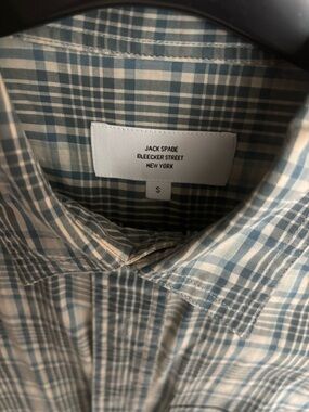 Jack Spade Blueish/greenish and Cream Plaid Button-Down Shirt